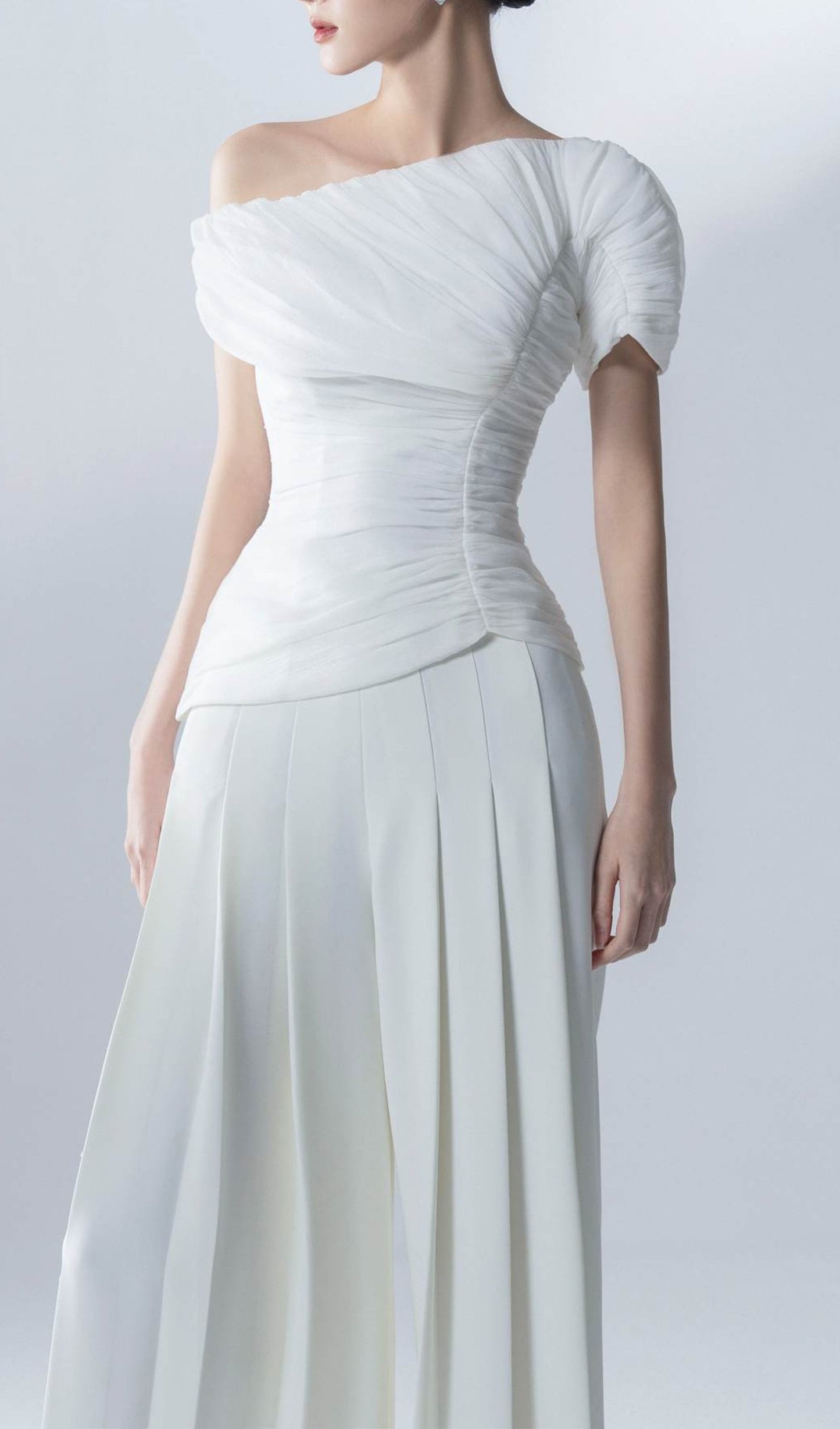 White Two Piece Pant Suit