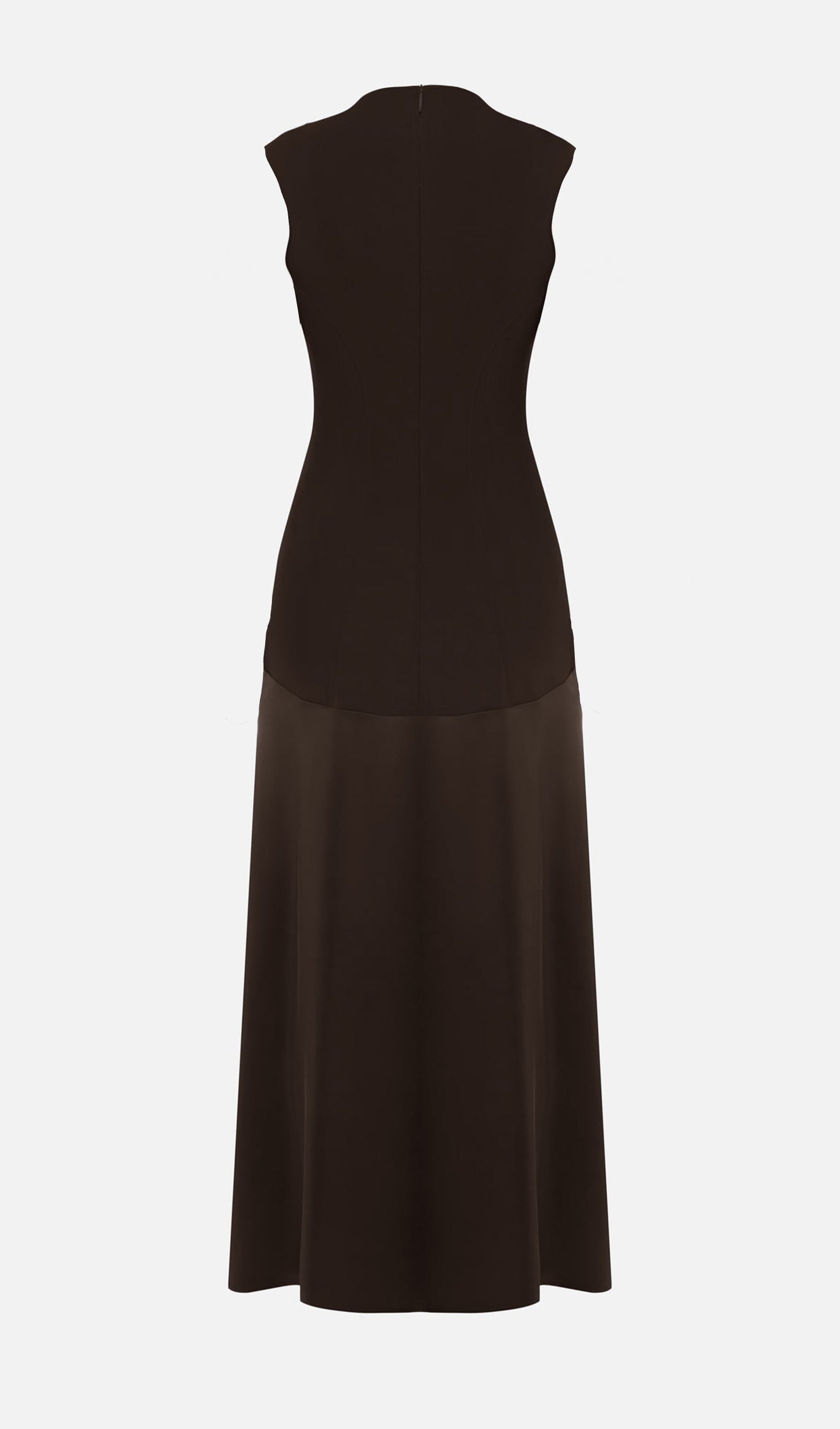 Knitted Satin Sleeveless Maxi Dress