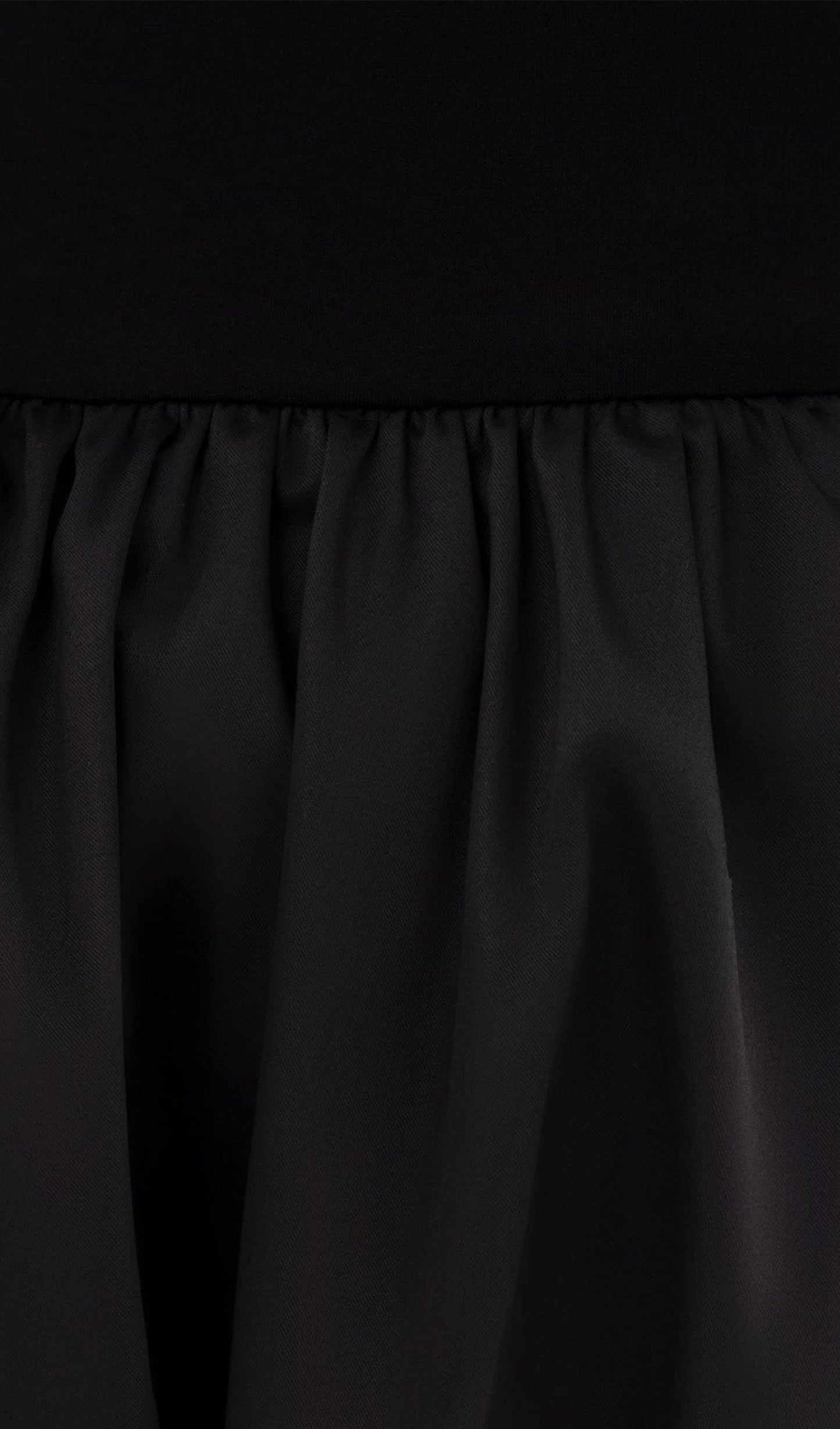 Open Shoulders Balloon Mini Dress-Black