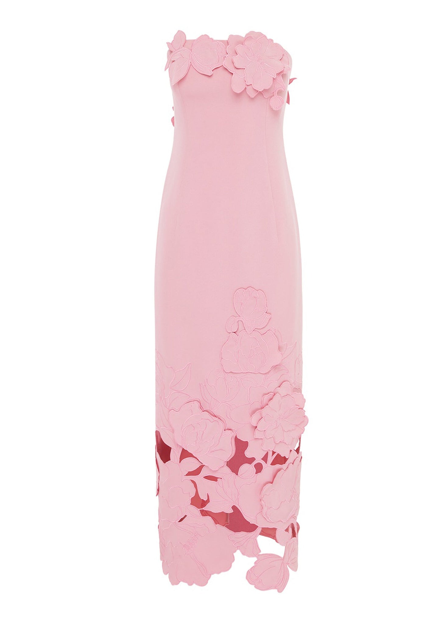 Rayna Floral-Appliquéd Crepe Maxi Dress