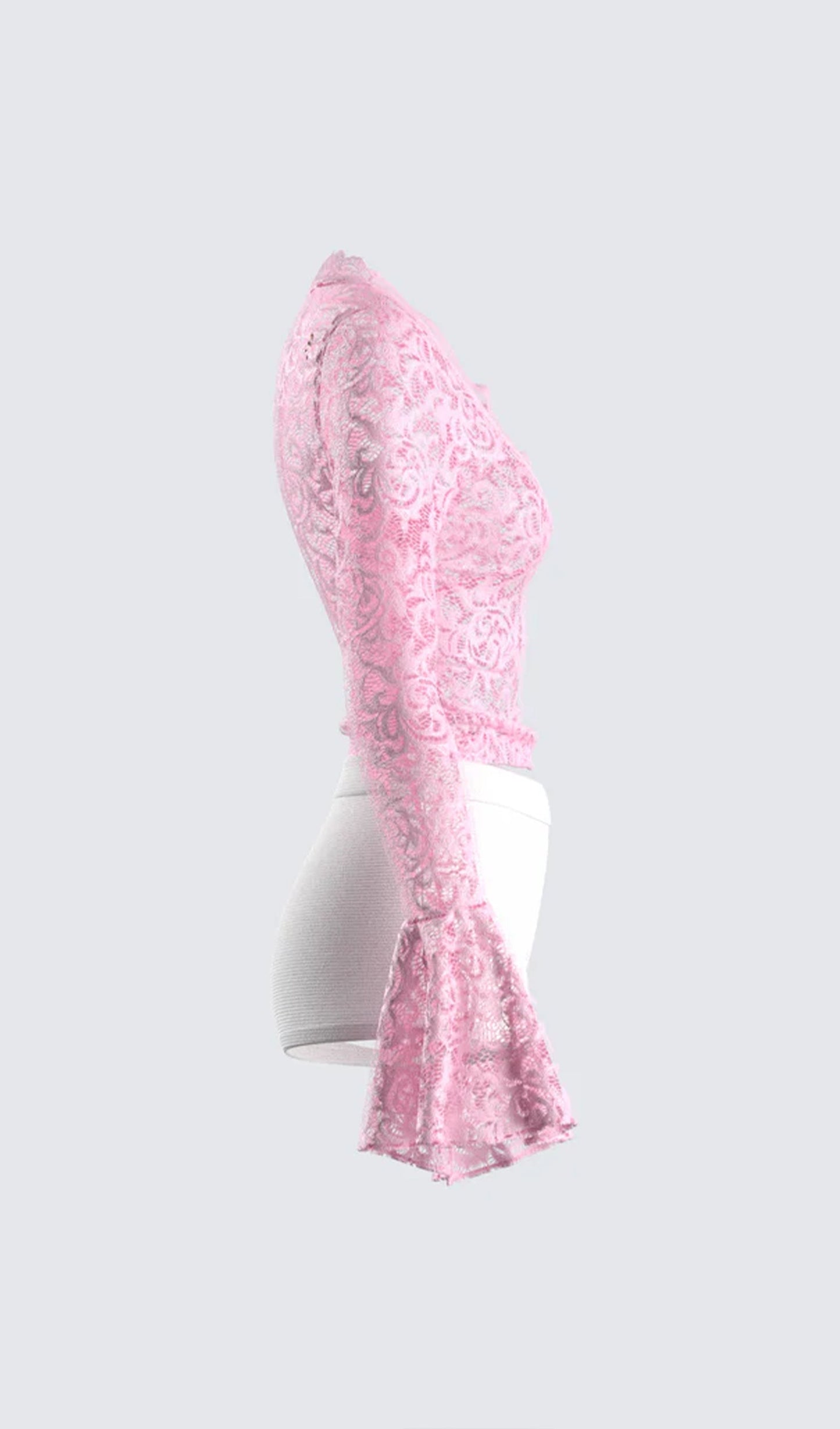 Pink V-Neck Lce Top