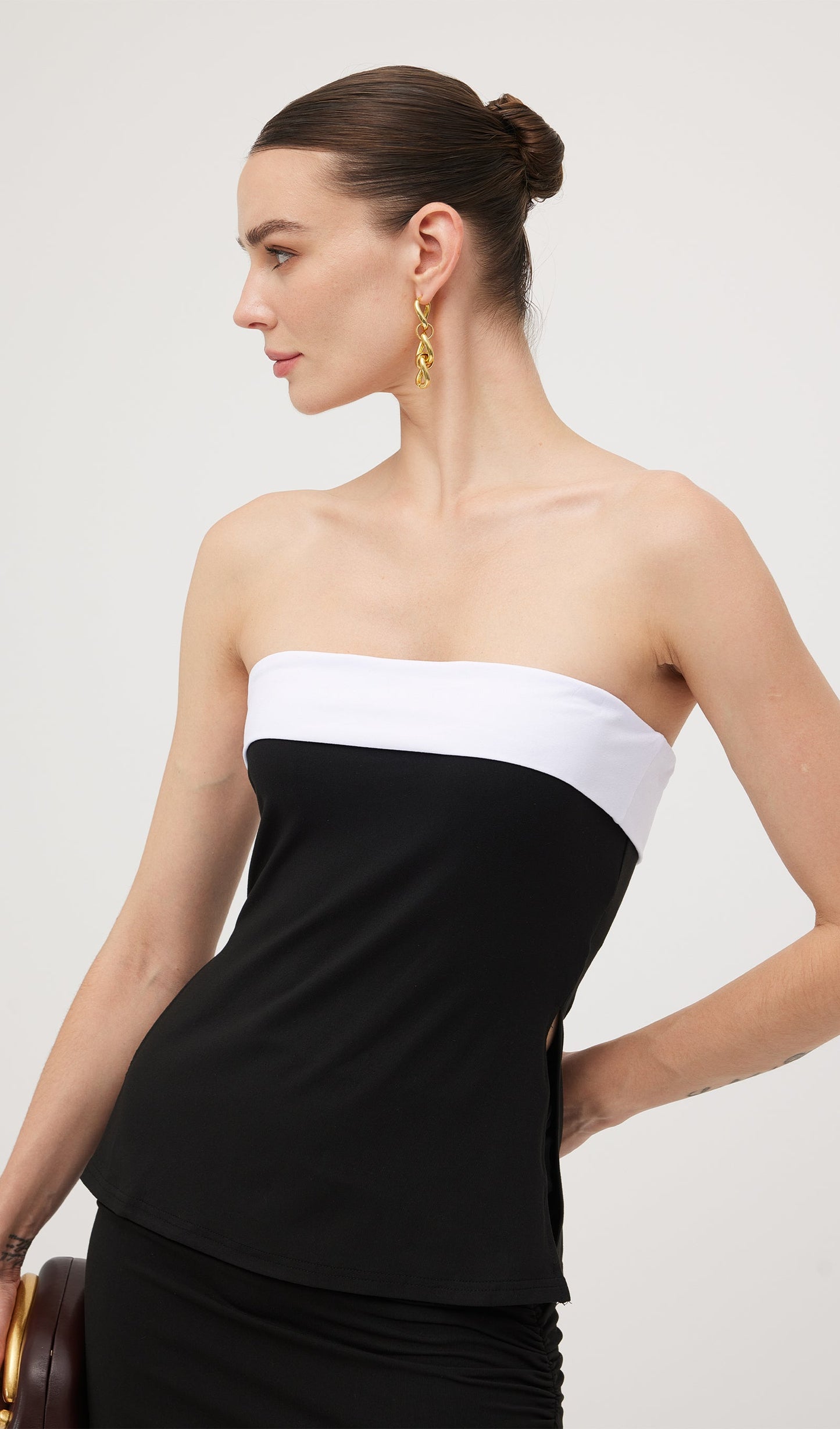 Colourbolck Slim Fit Tube Top