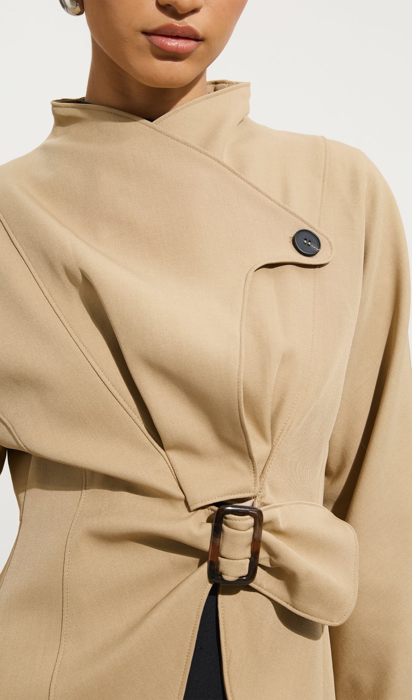 Irregular Button Down Coat