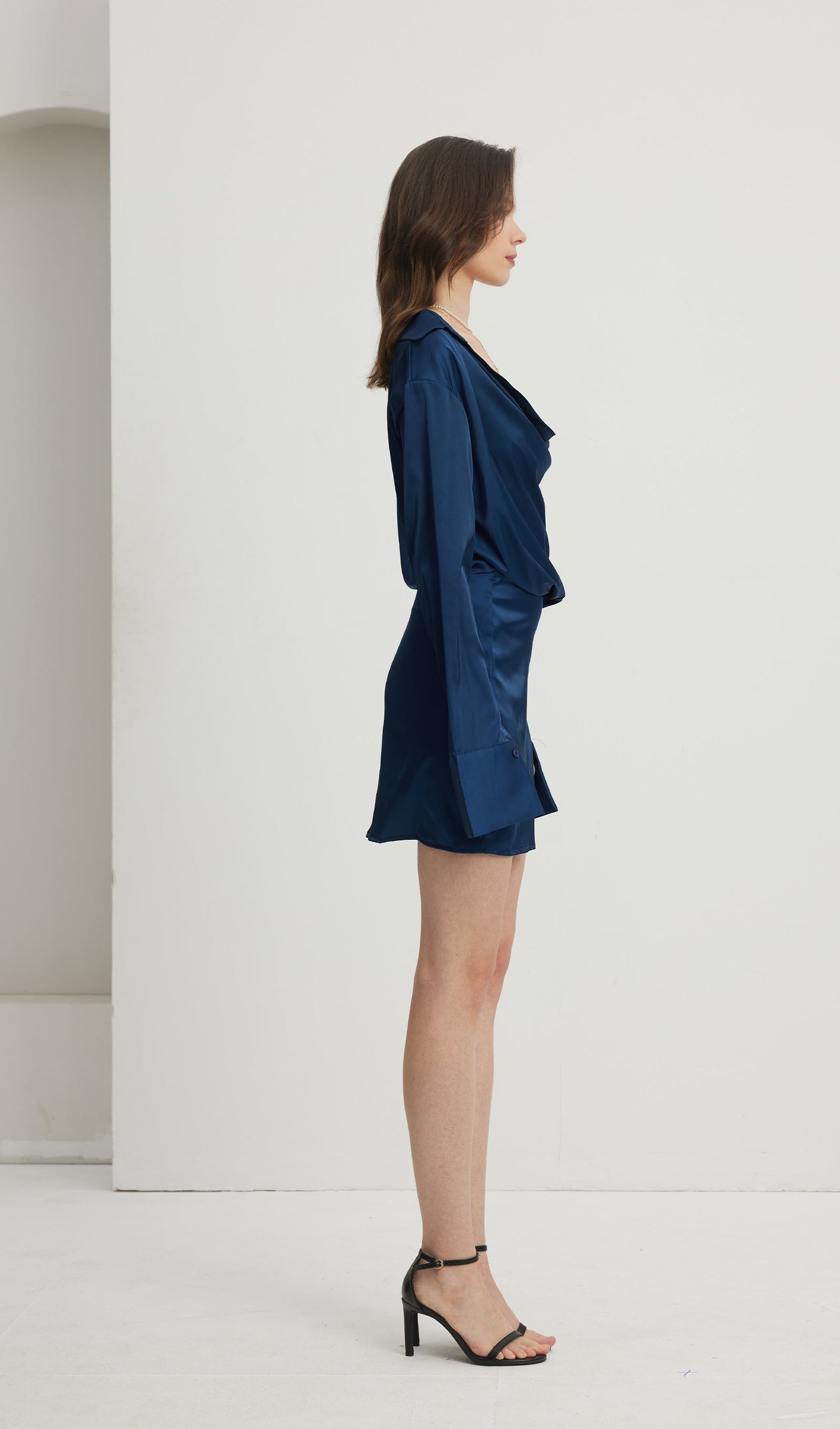 Cowl Neck Mini Dress