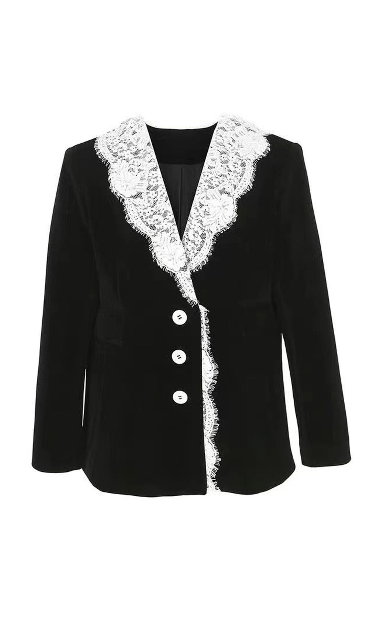 Patchwork Lace Velvet Jacket