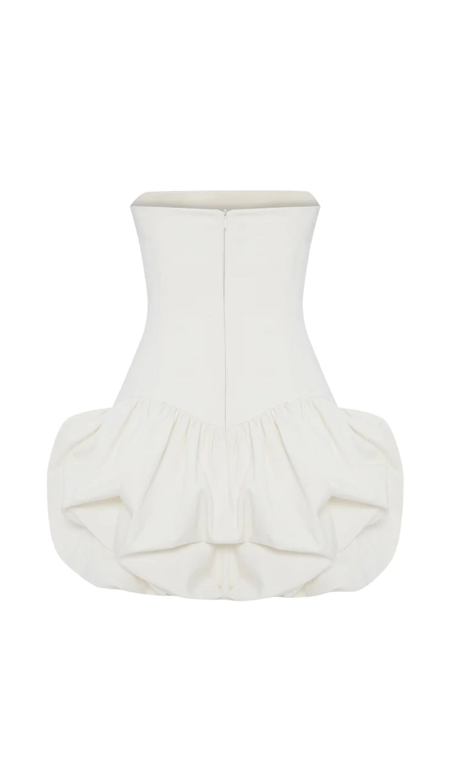 Gabardine Mini Dress In White
