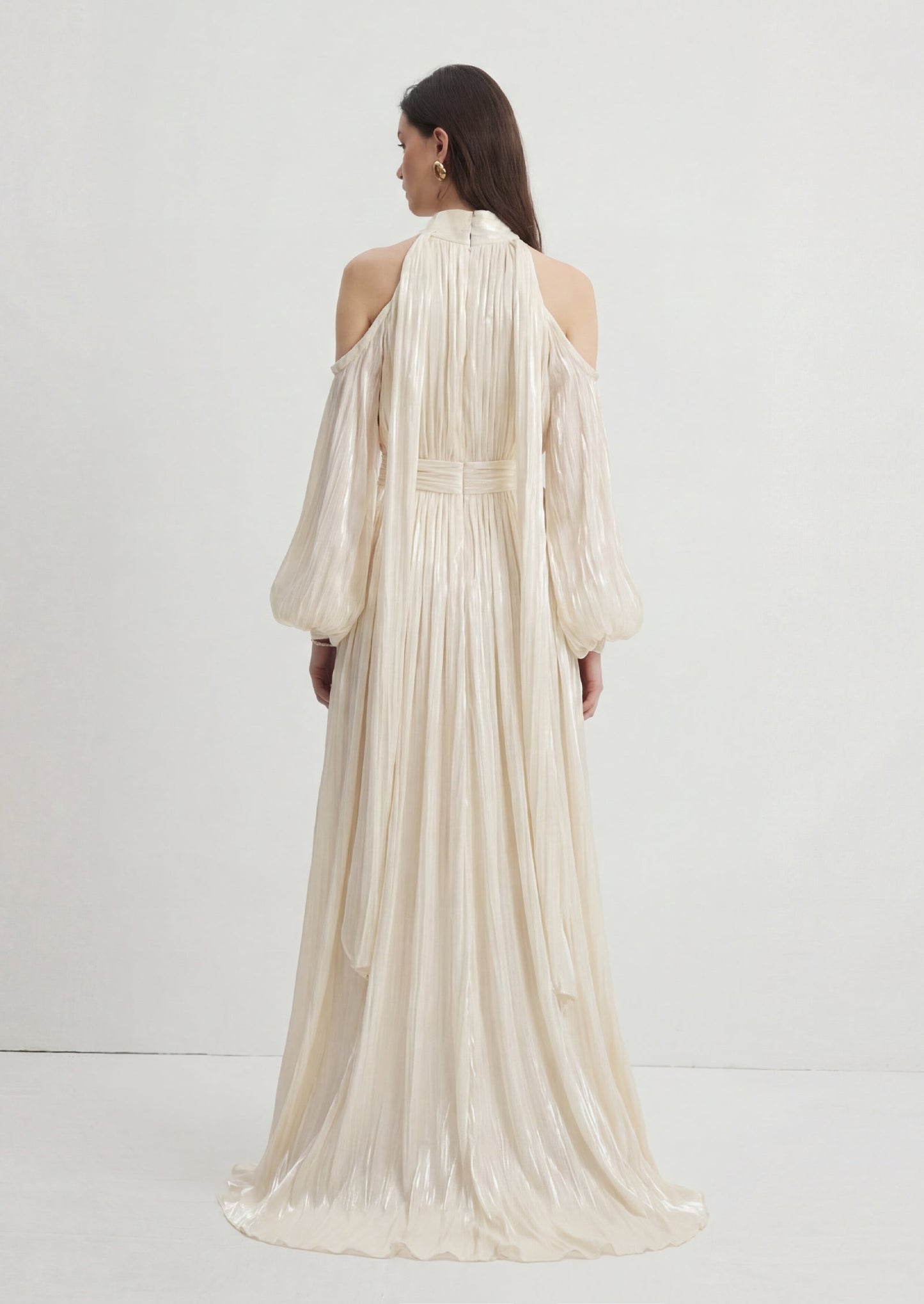 Lidar Off Shoulder Ruched Maxi Dress