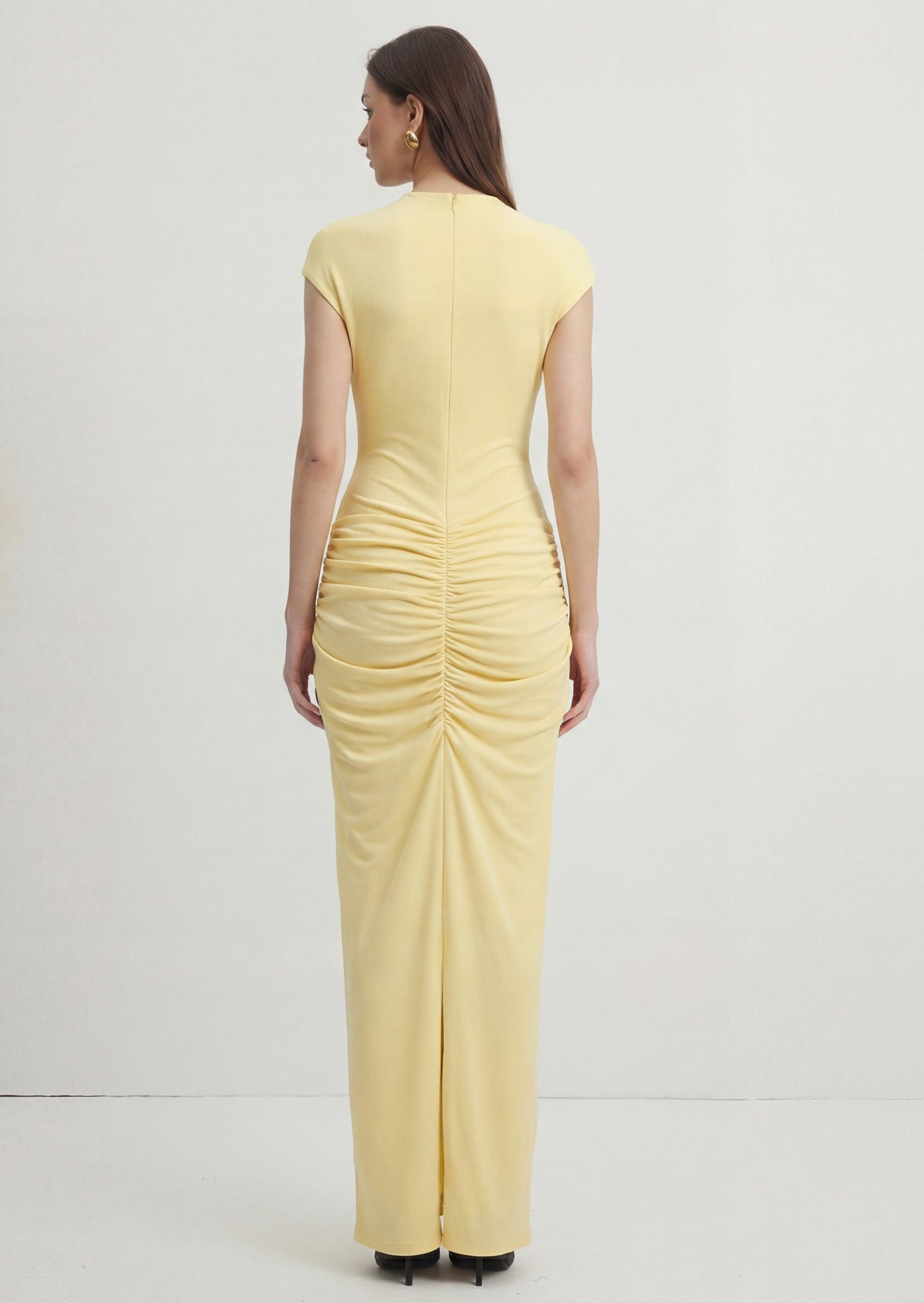 Myla Cross Over Maxi Dress In Yellow
