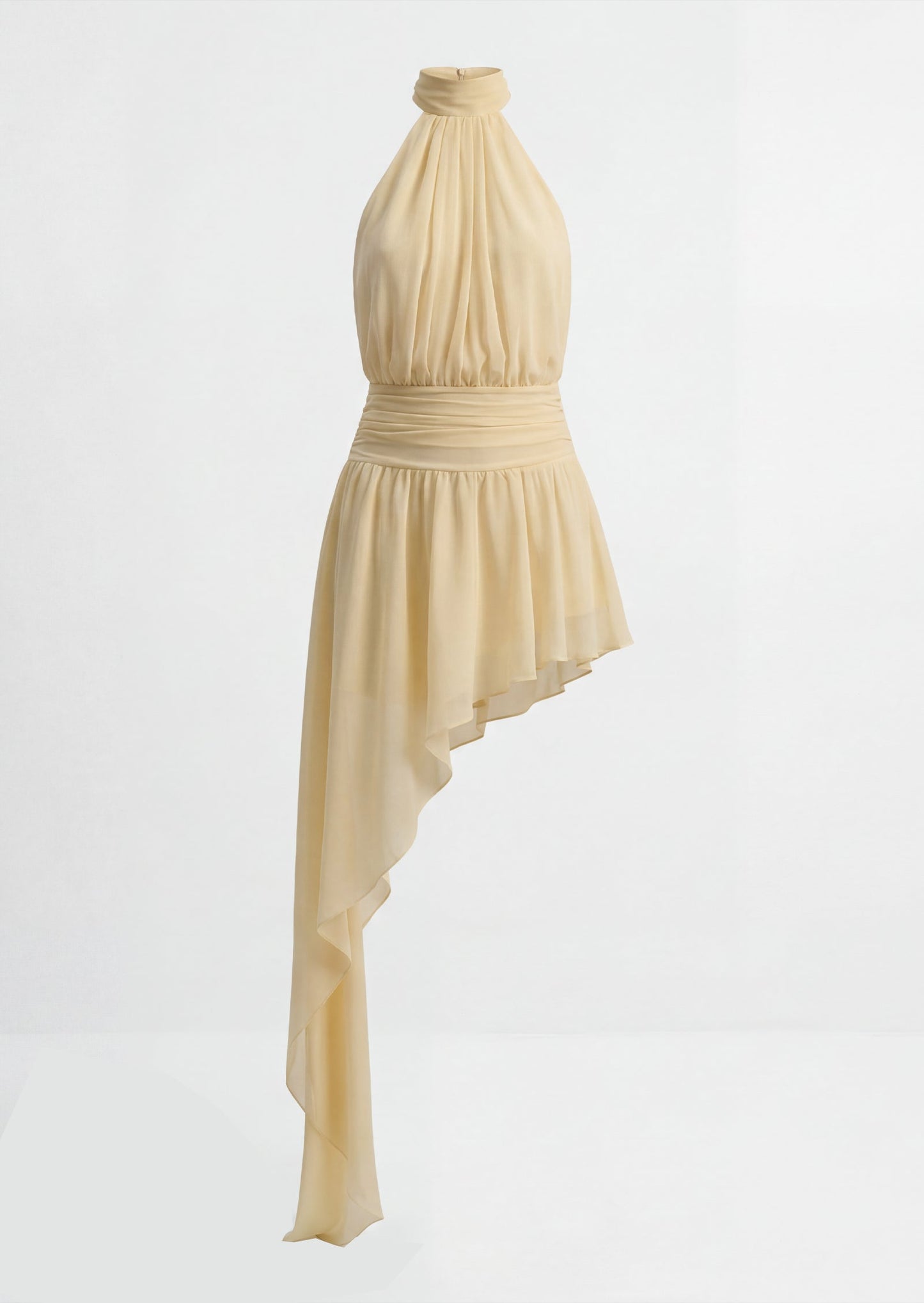 Mariselle Asymmetric Maxi Dress In Yellow