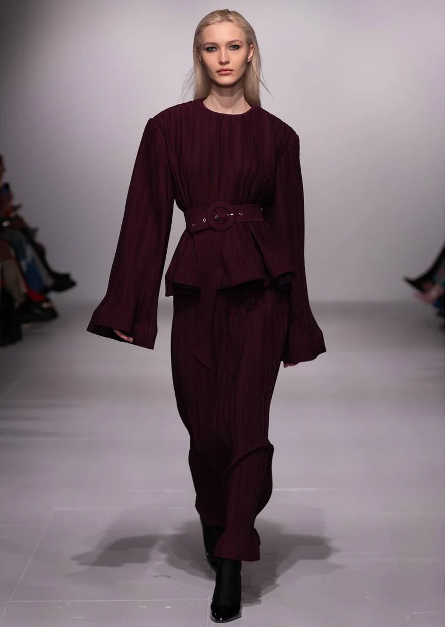 Noor Elegance Pleated Top & Maxi Skirt Set