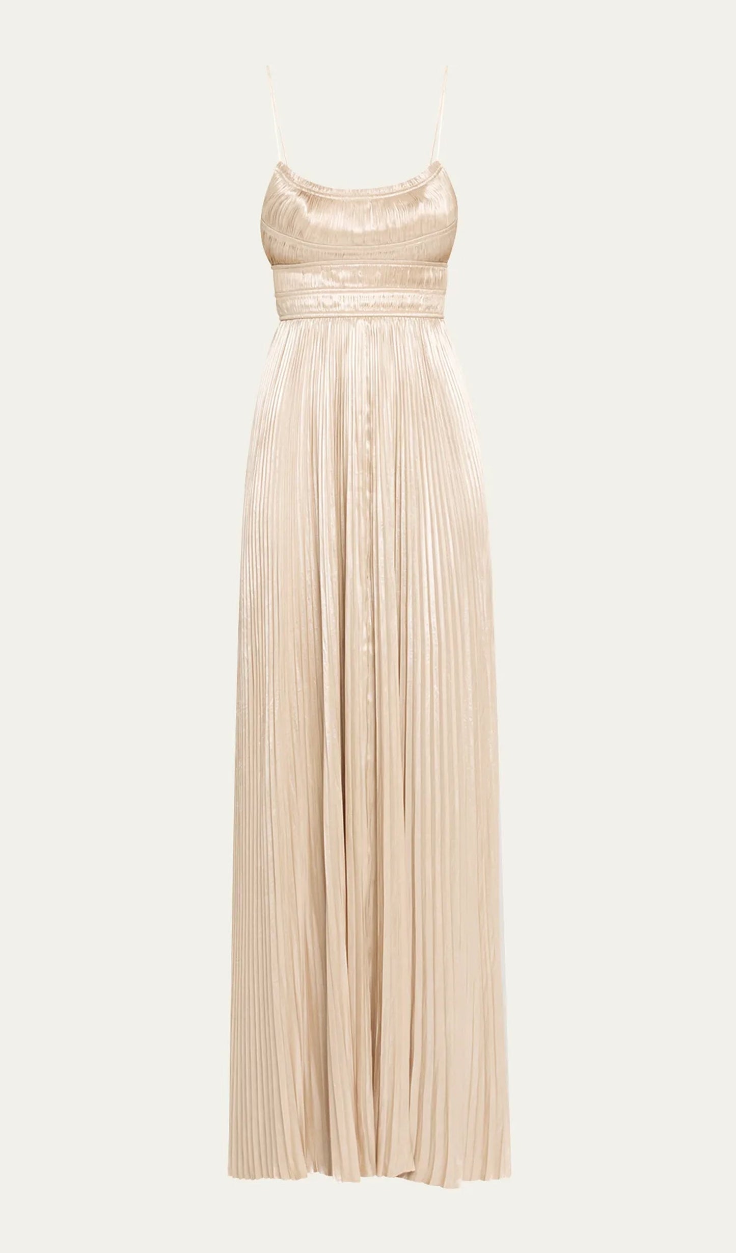 Sleeveless Pleated Gown