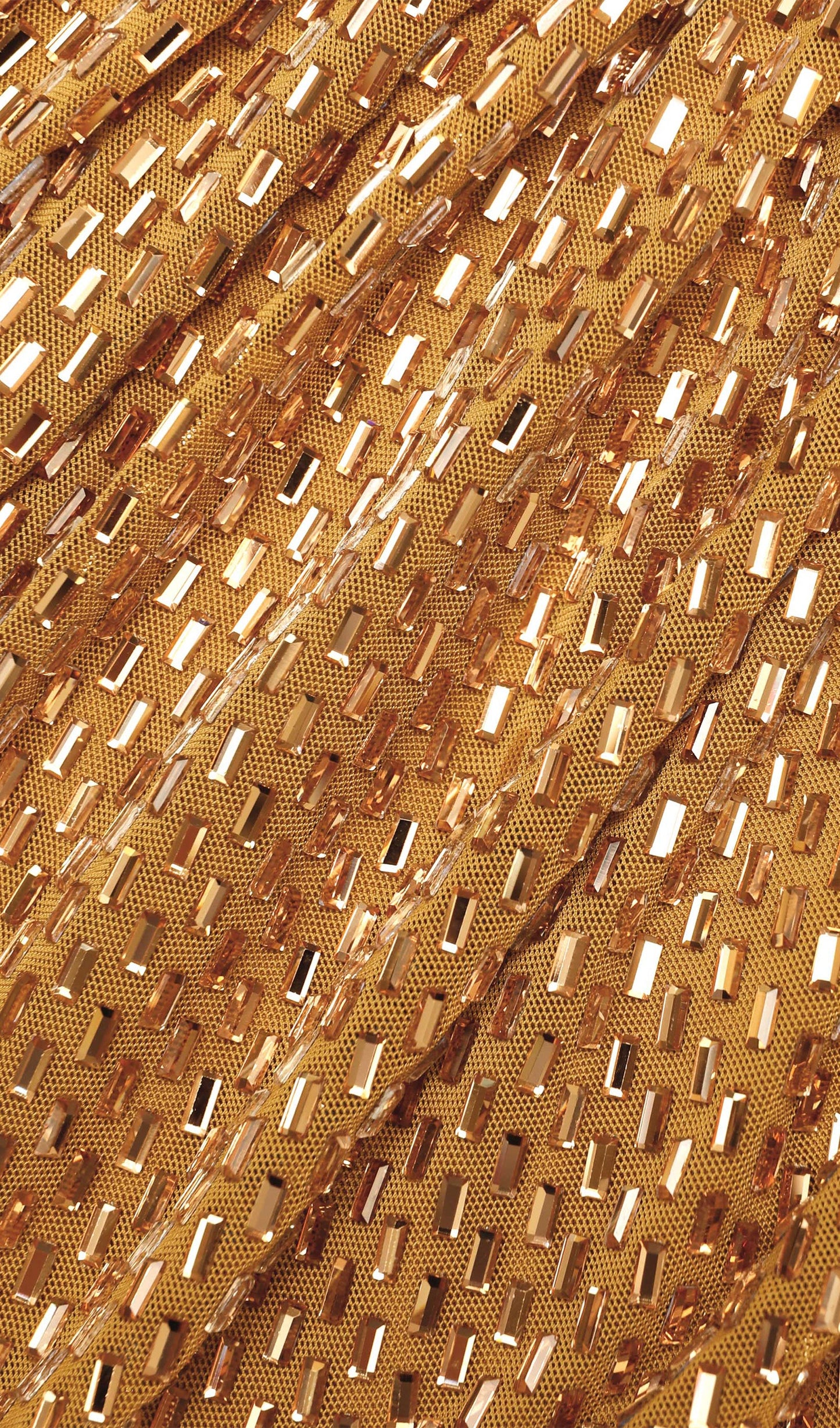 Gold Rhinestone Drape Midi Dress