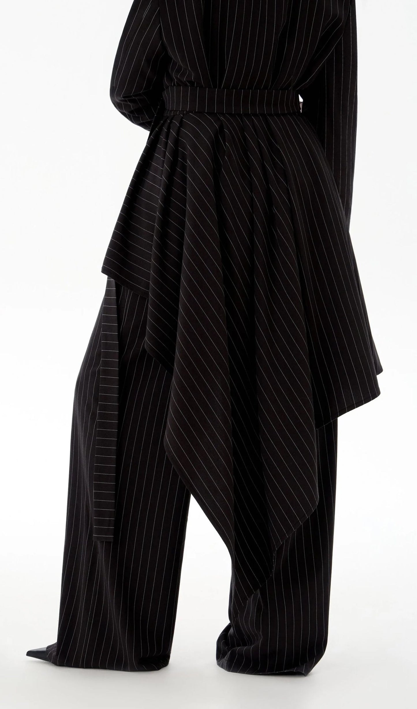 Stripe Long-Sleeved Suit Jacket & Pants Set