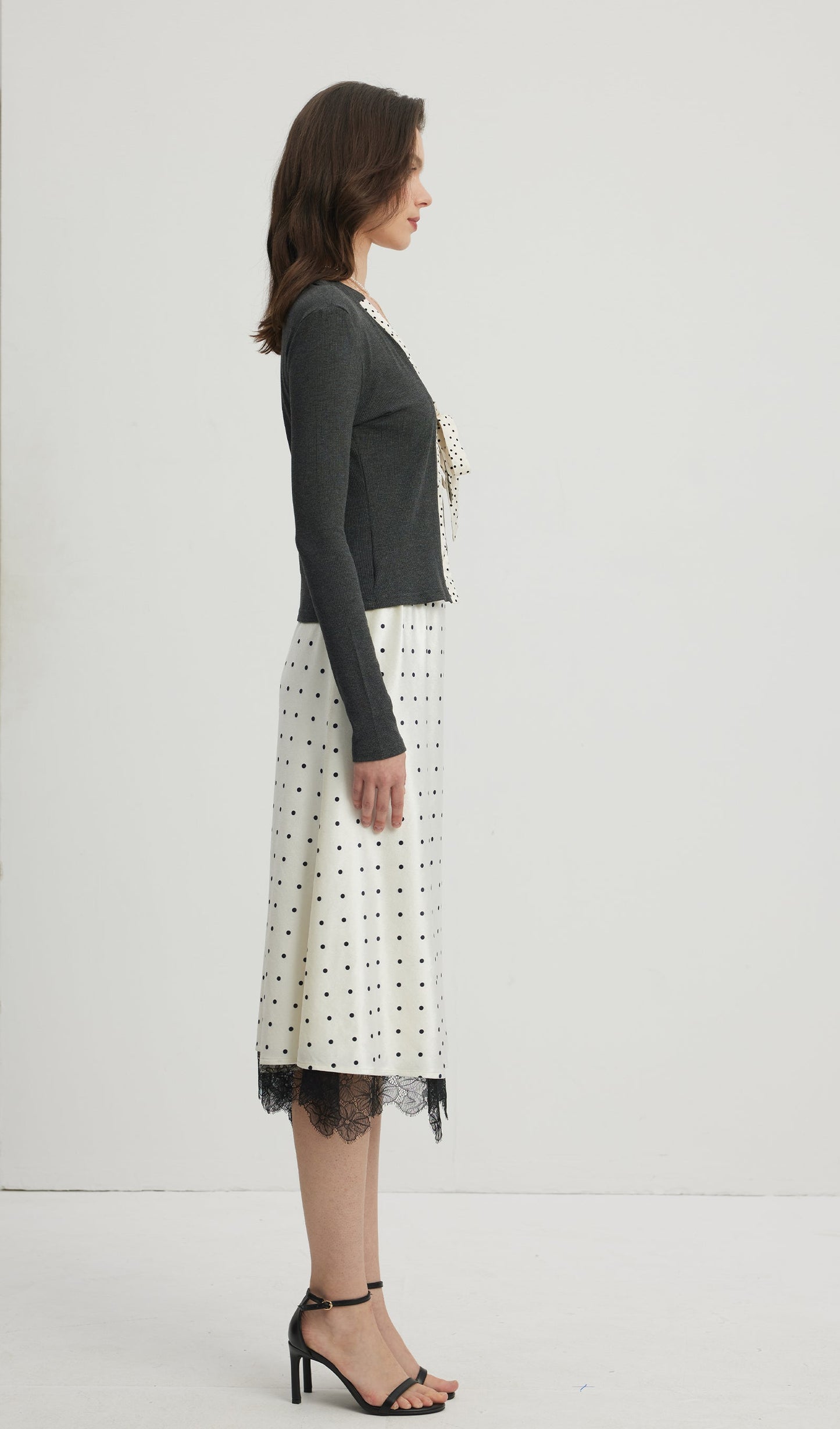 Polka Dot Midi Skirt