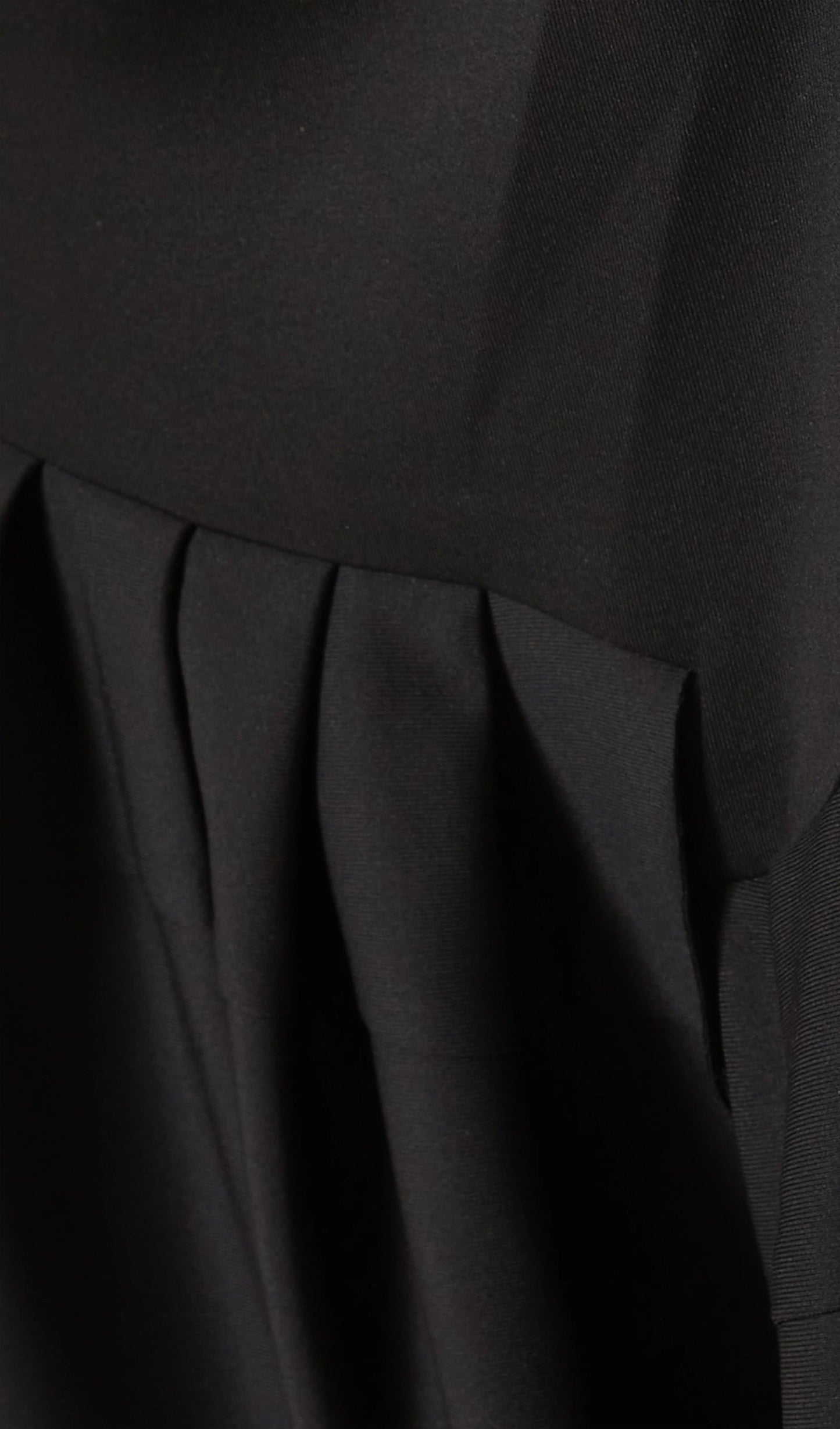 Asymmetry One Shoulder Jersey Midi Dress In Black