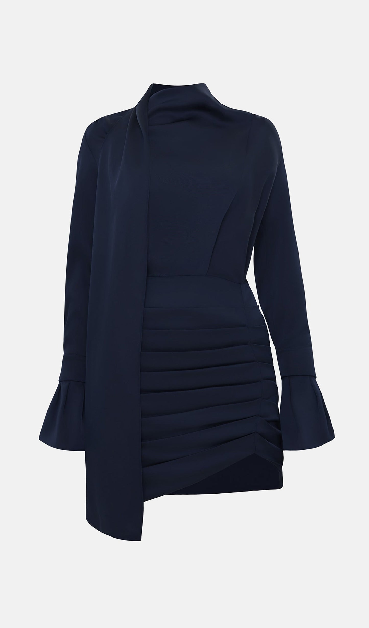 Flowing Mini Dress With Scarf
