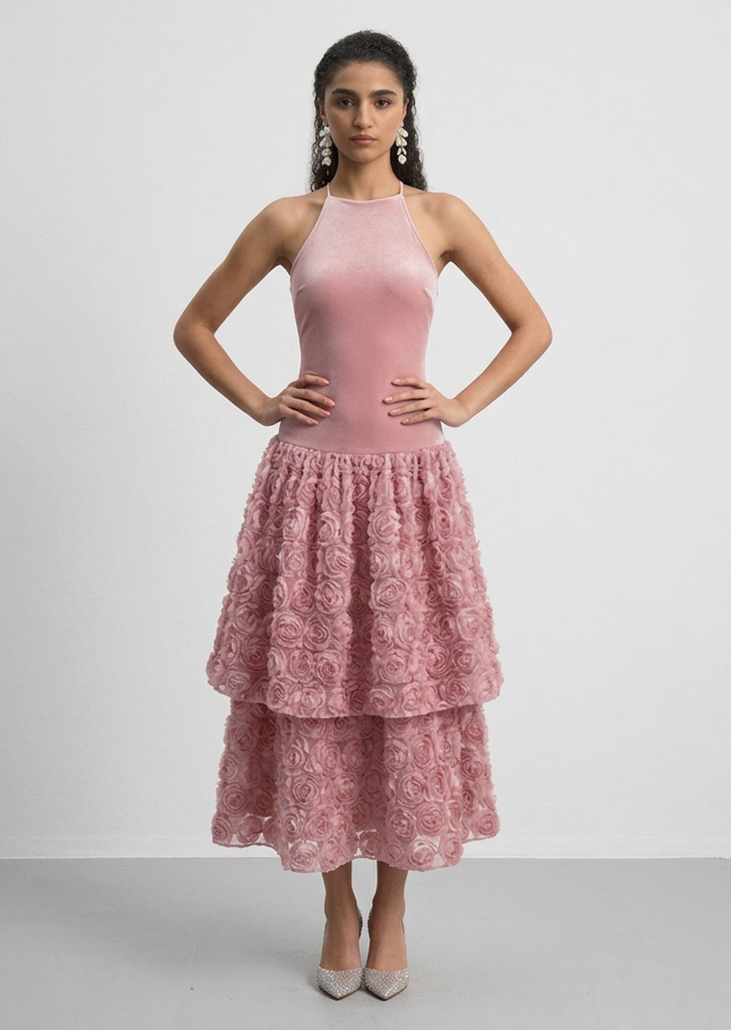 Avital Flower Midi Dress