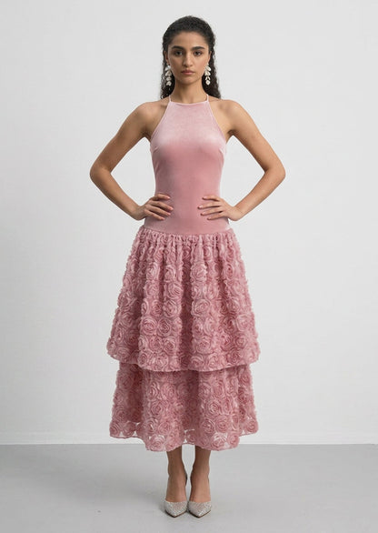 Avital Flower Midi Dress