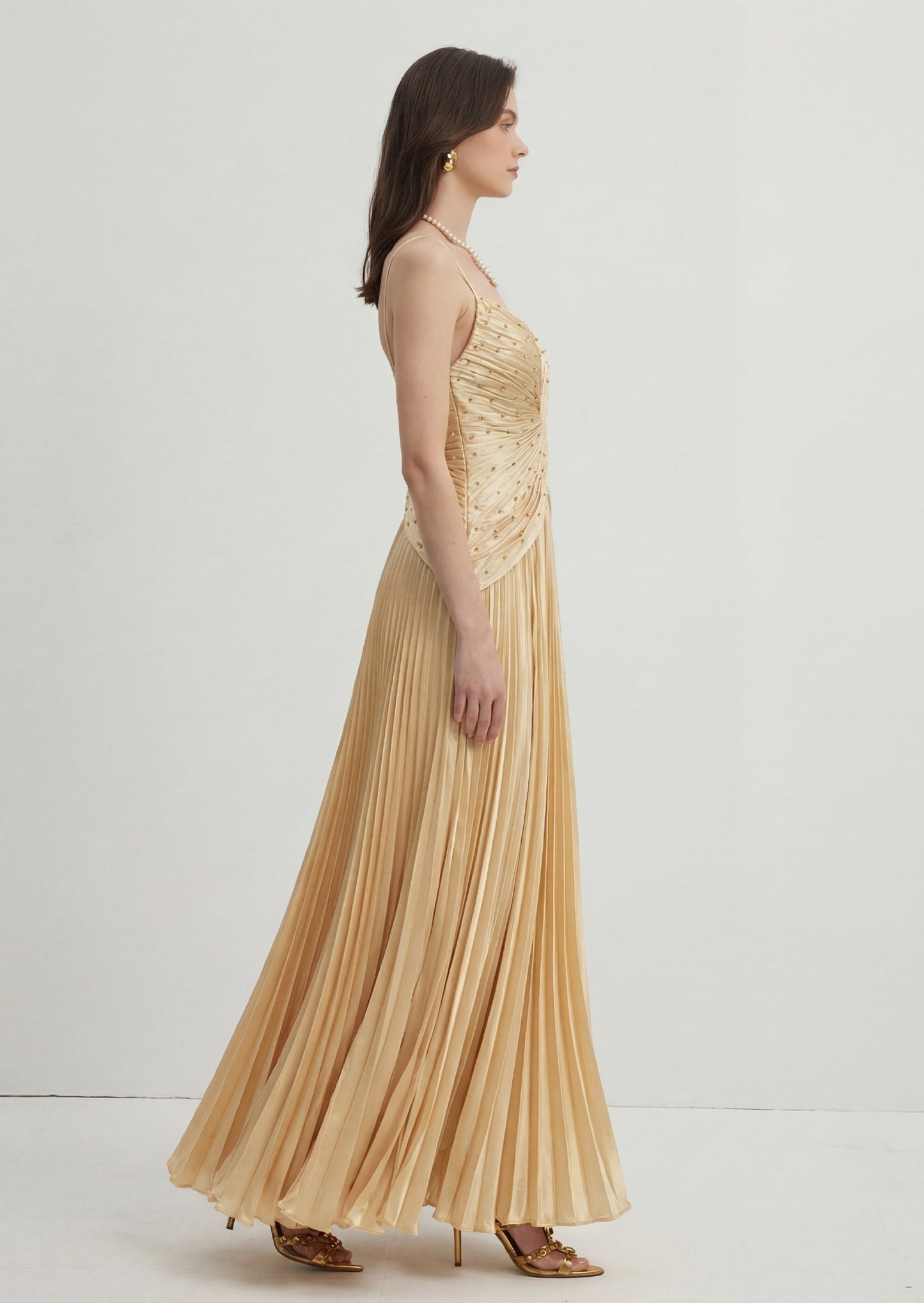 Noor Elegance Diamond Knot Maxi Dress