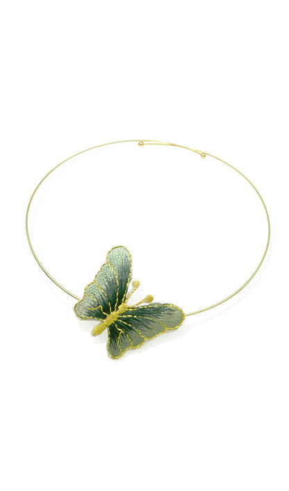 Butterfly Round Choker Necklace