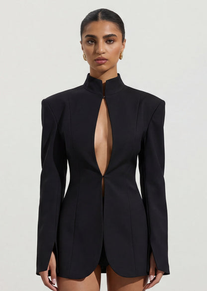 Mugler Cut-Out Tailored Blazer