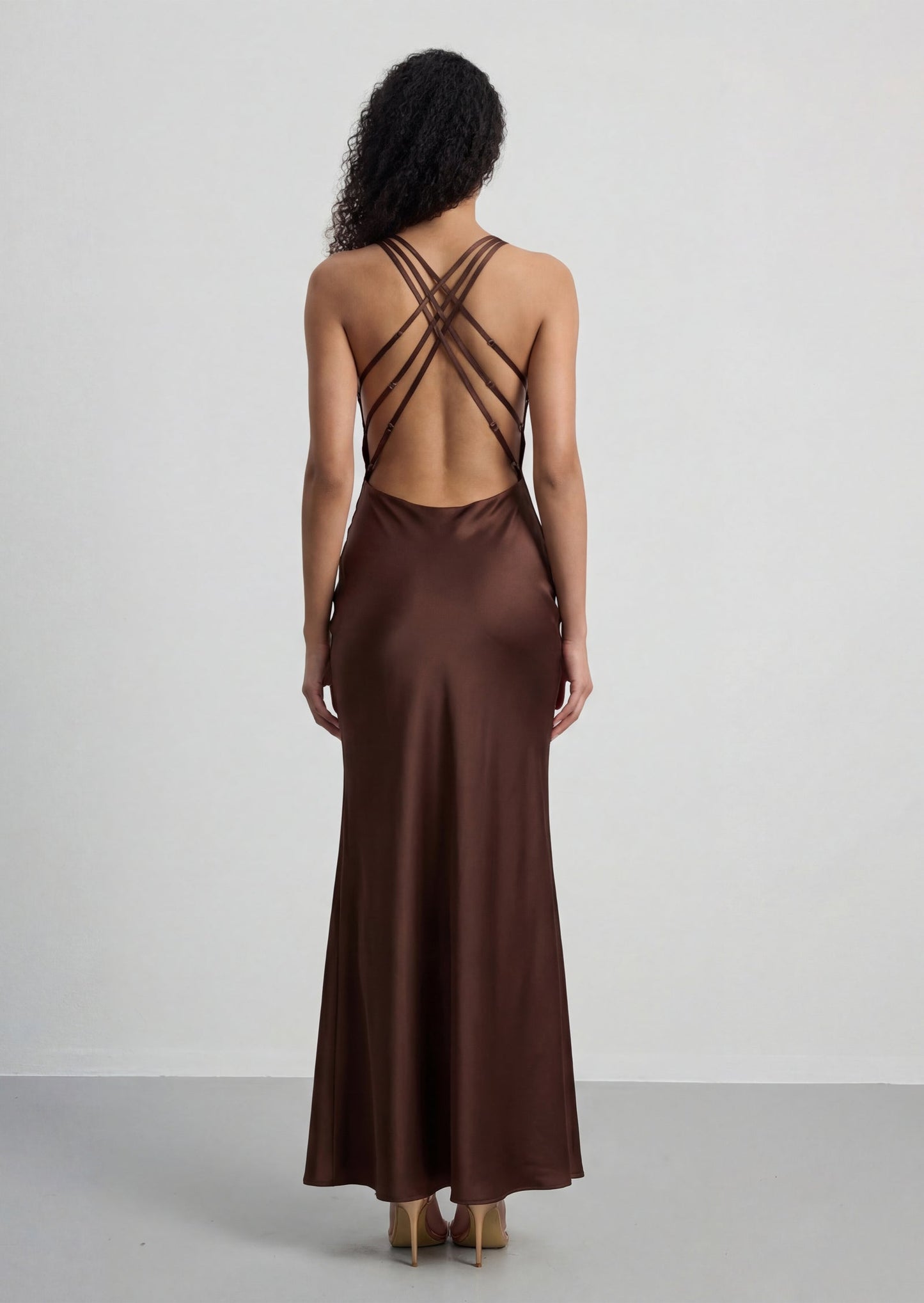 Tianna Dress In Chocolate Brown