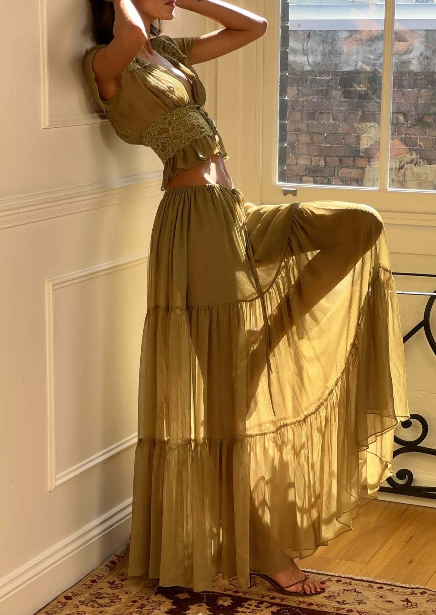 Sabrina Top & Tiered Skirt Set