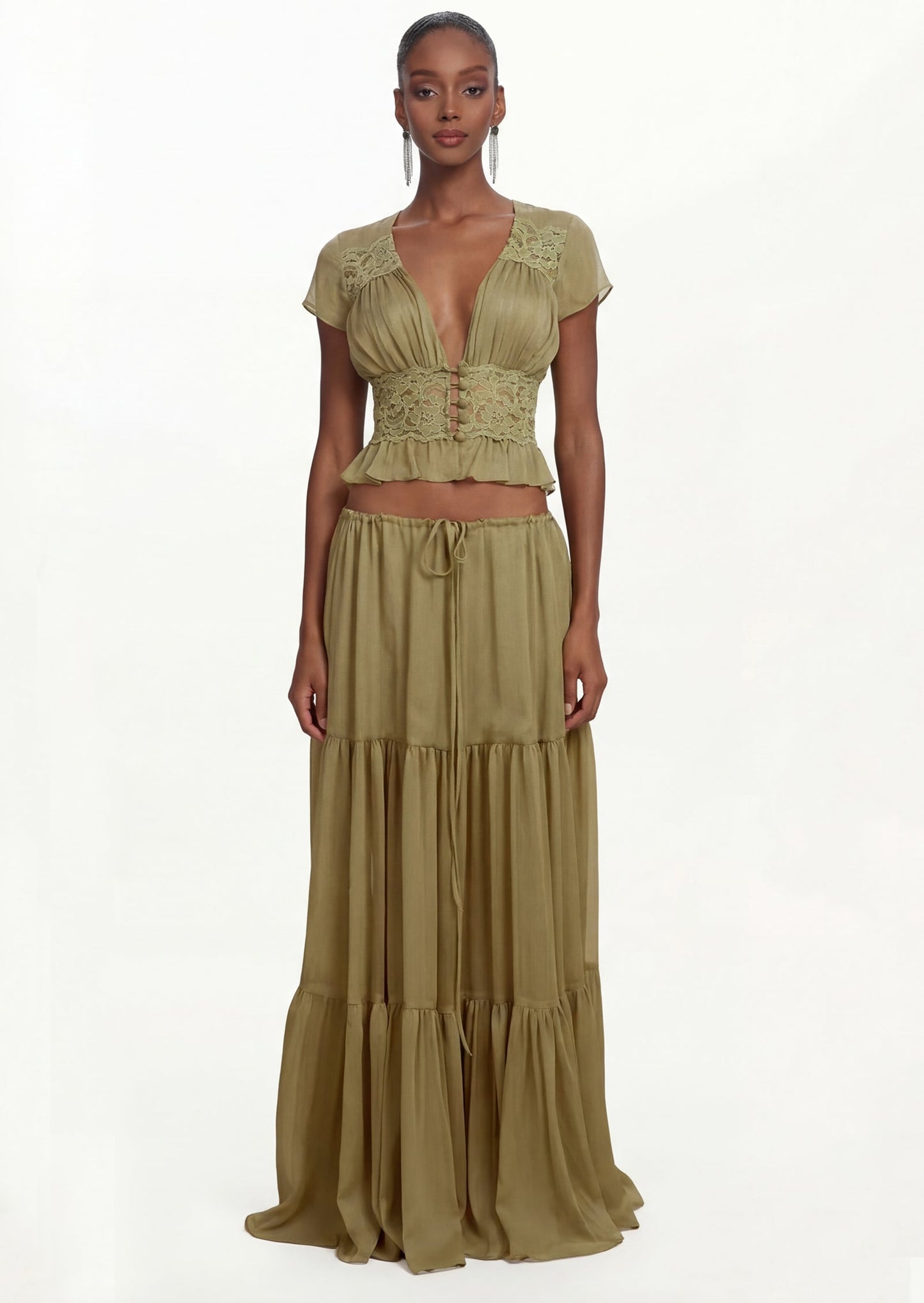 Sabrina Top & Tiered Skirt Set