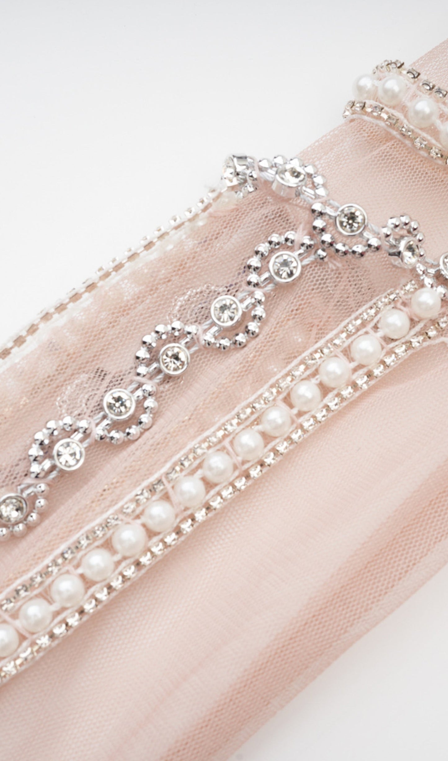 Long Sleeve Beads Pearls Mesh Maxi Layered Dress