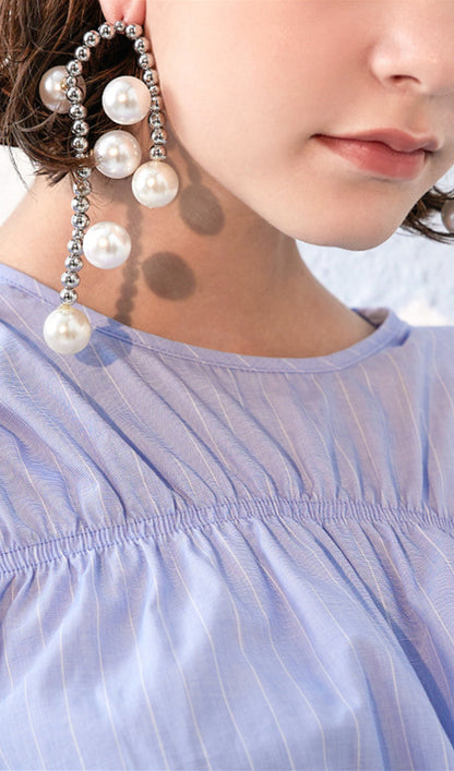 Pearl Beads Dangle Drop Earrings