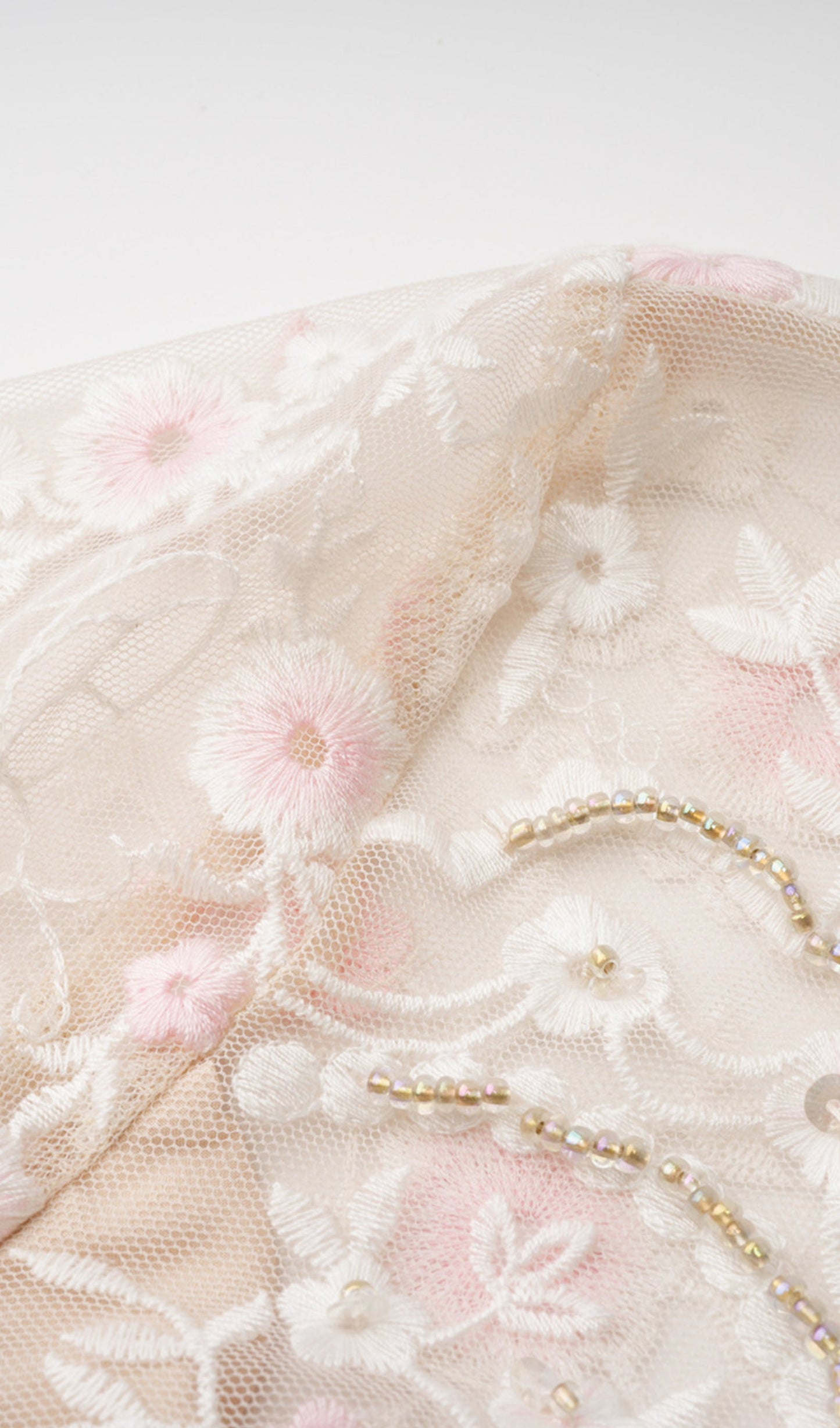 Embroidered Flower Sequins Mesh Maxi Dress