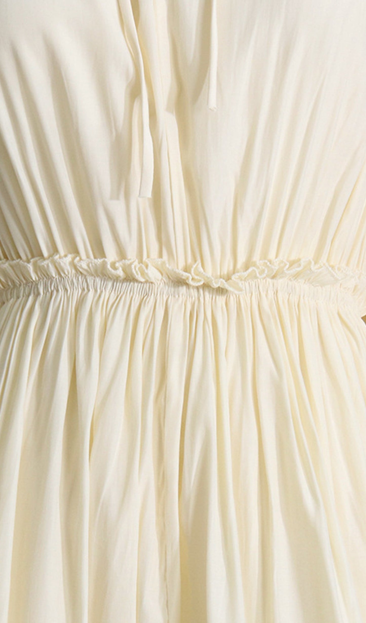 Cape Sleeve Pleated Baggy Midi Dress