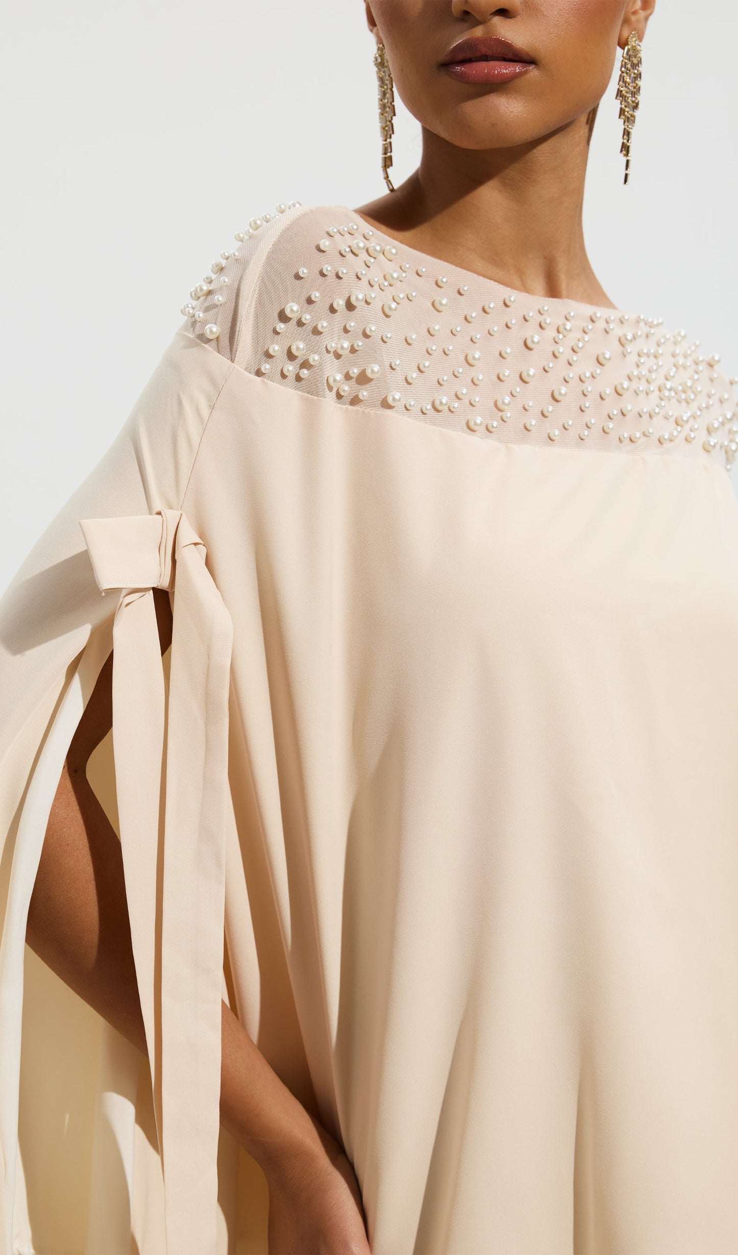 Pearl Trimmed Cape Shirt