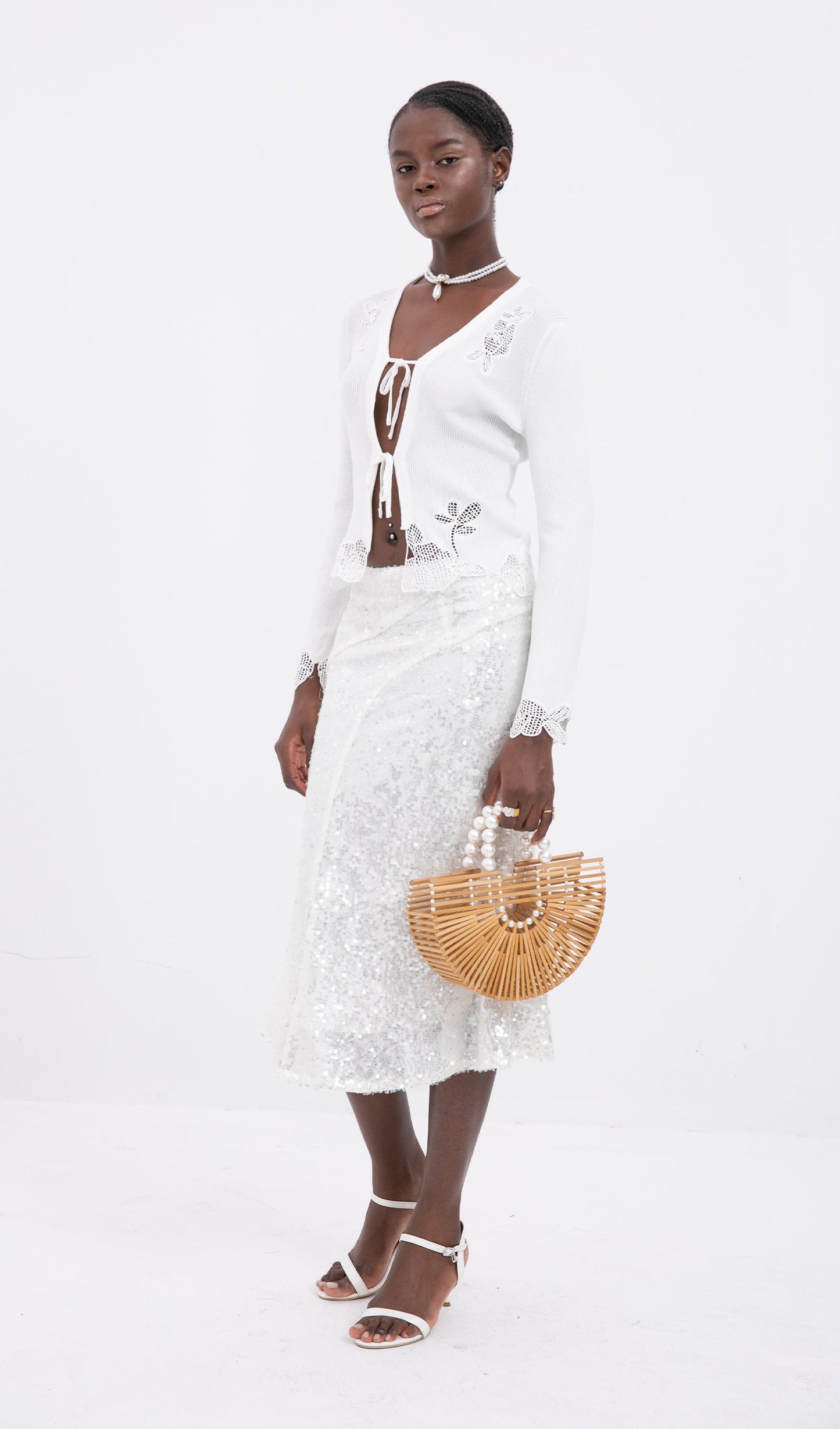 Mermaid Sequined Slim Midi Skirt
