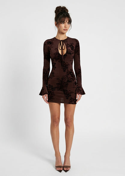 Rositana Mini Dress In Chicory Coffee