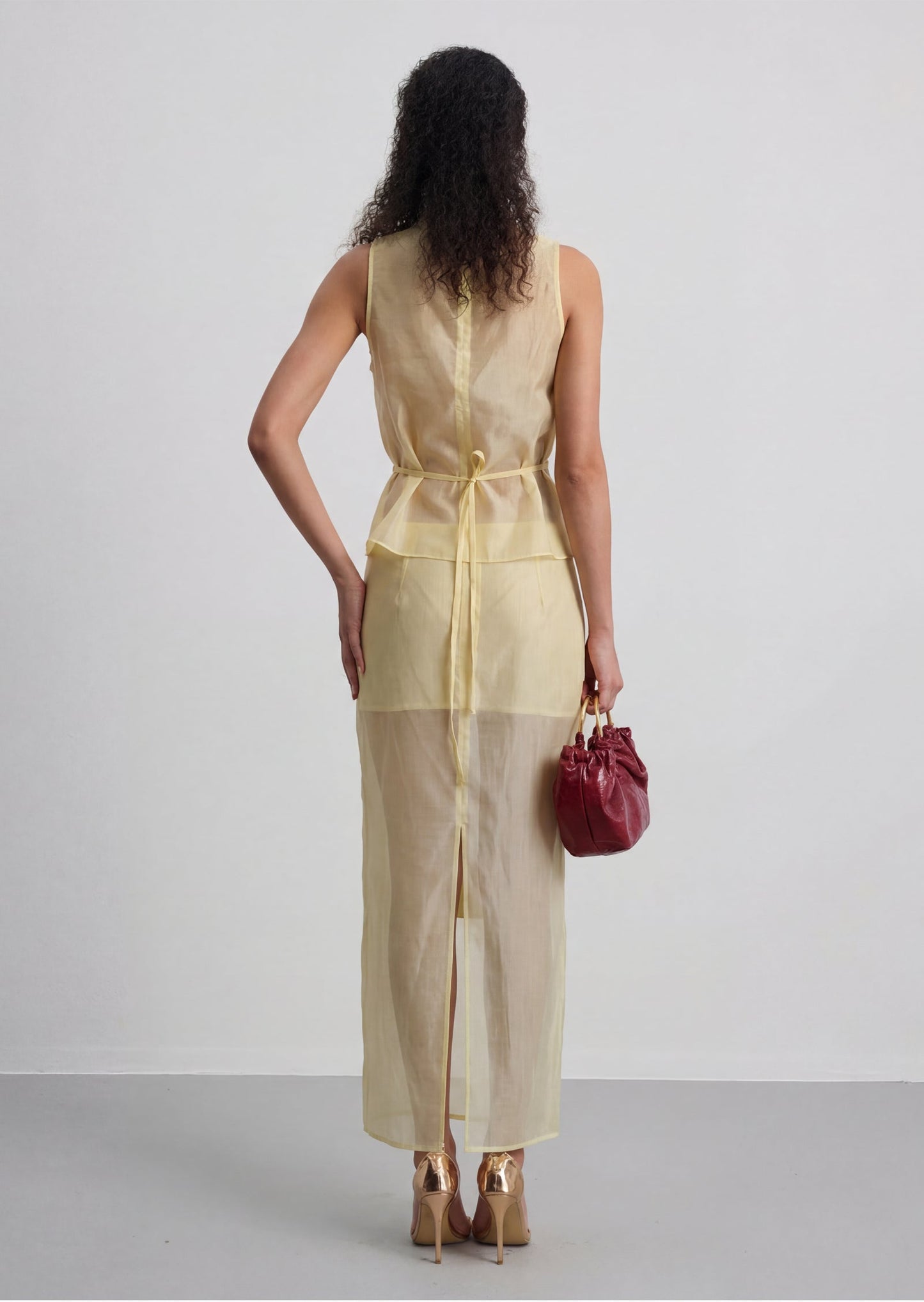 Rosie Semi Sheer Sleeveless Two Piece Set