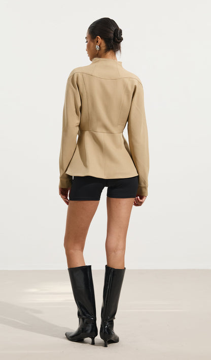 Irregular Button Down Coat