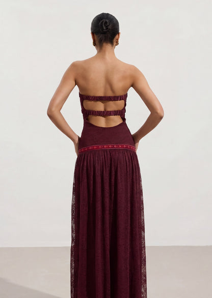 Marnie Strapless Lace Maxi Dress