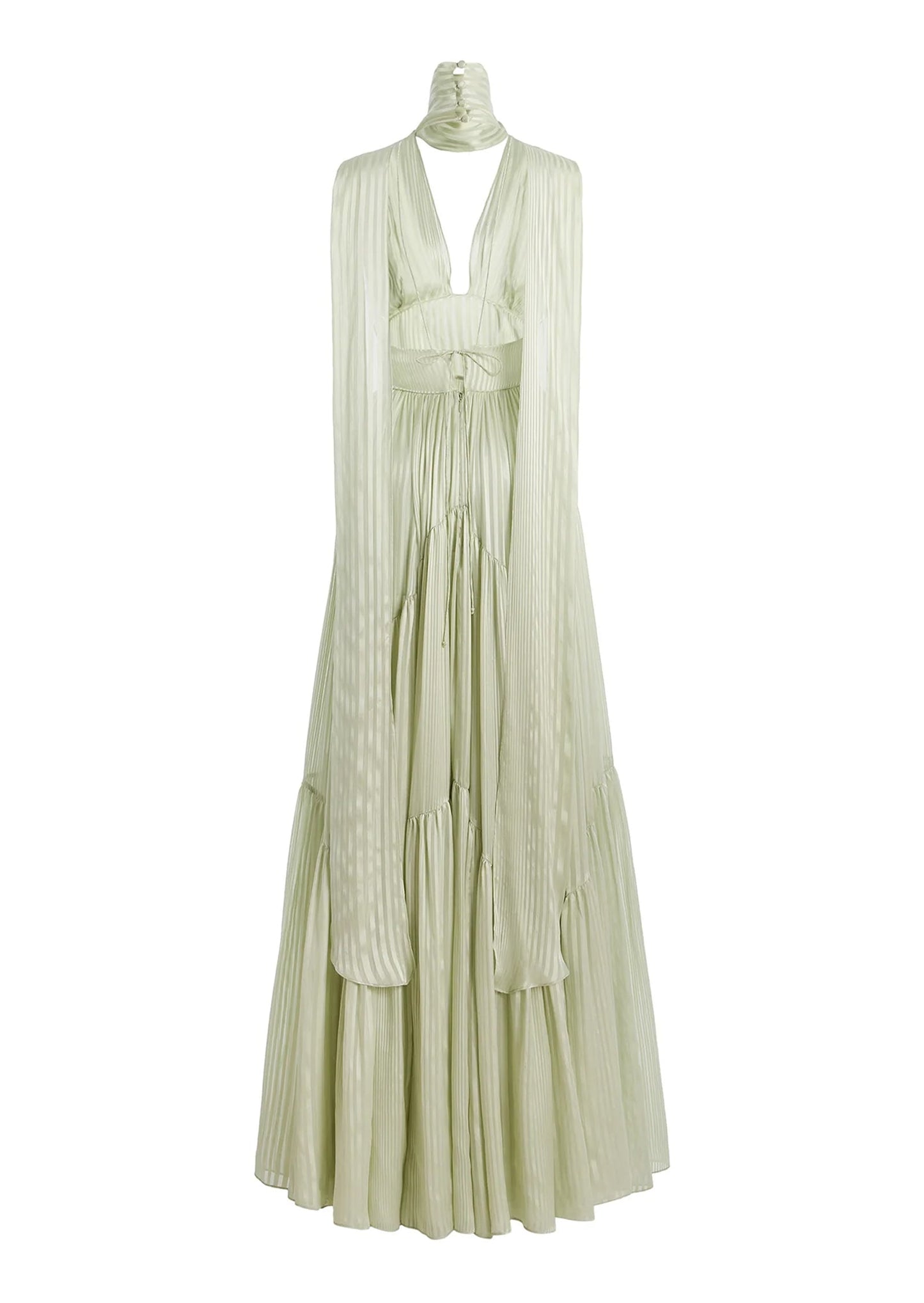 Ferrara Striped Satin Maxi Dress