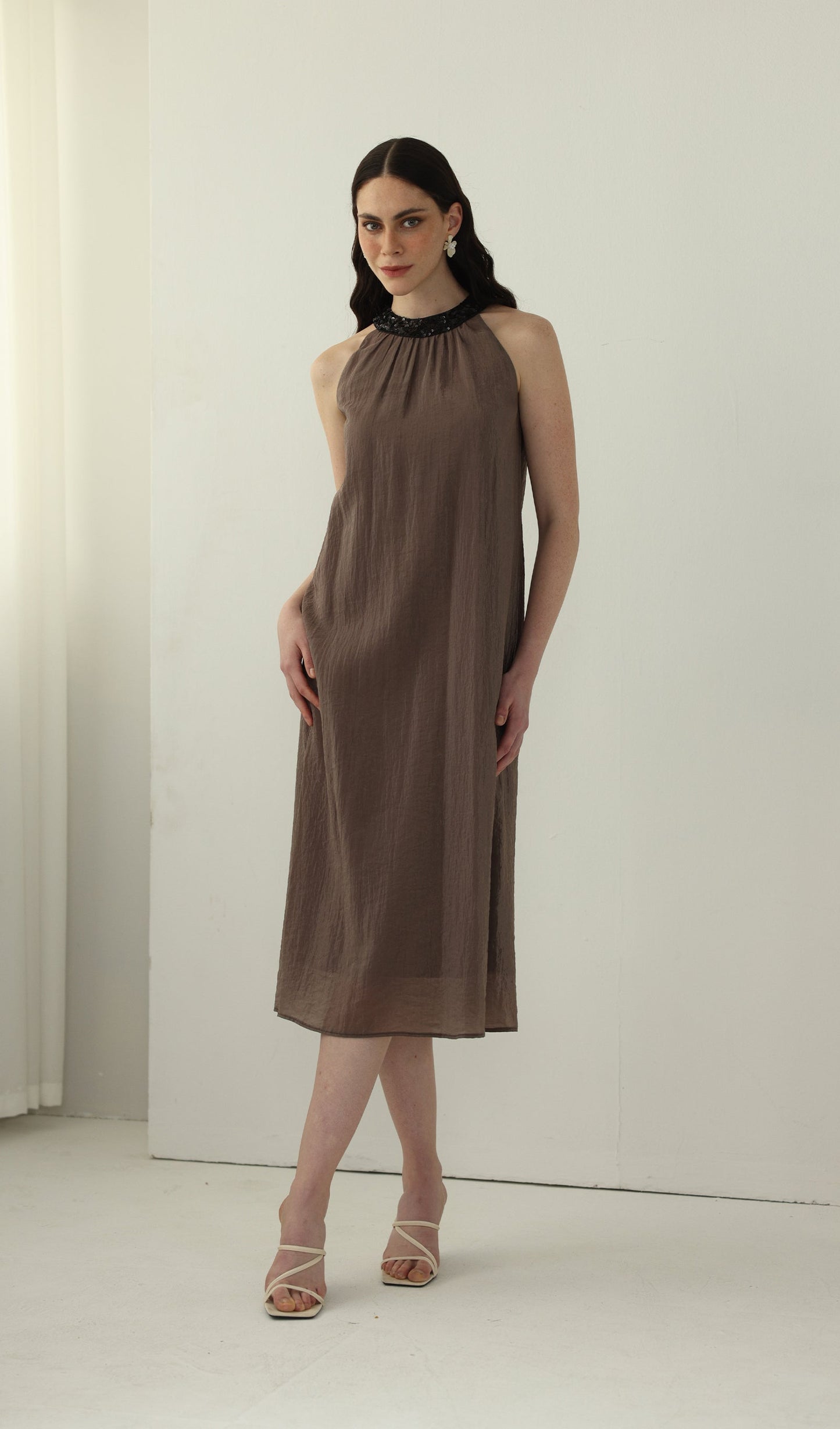 Halter Neck Relaxed Fit Maxi Dress