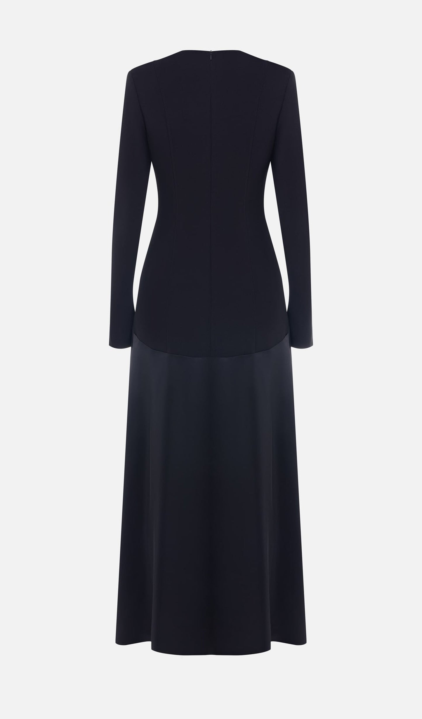 Trendy Knitted Satin Maxi Dress