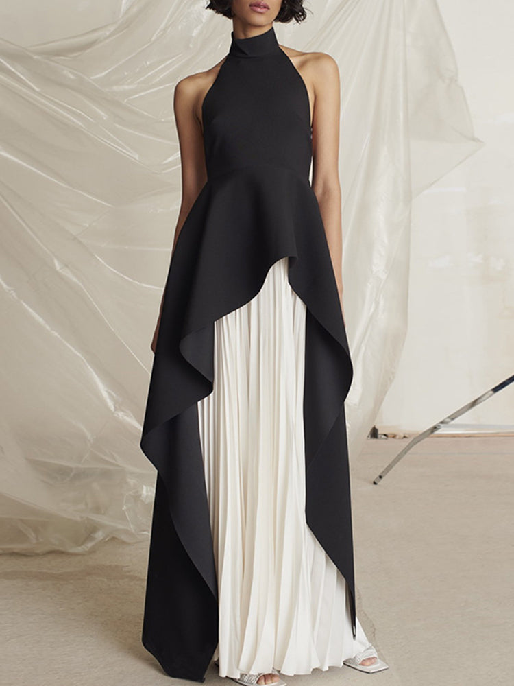 Two Piece Pleated Skirt And Top Set