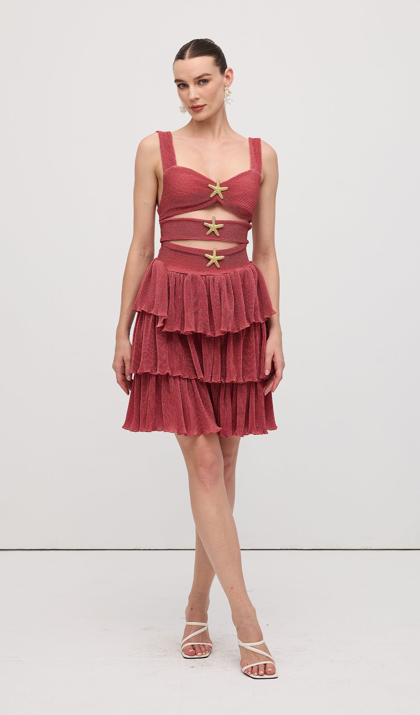 Hollow Out Sleeveless Mermaid Mini Dress