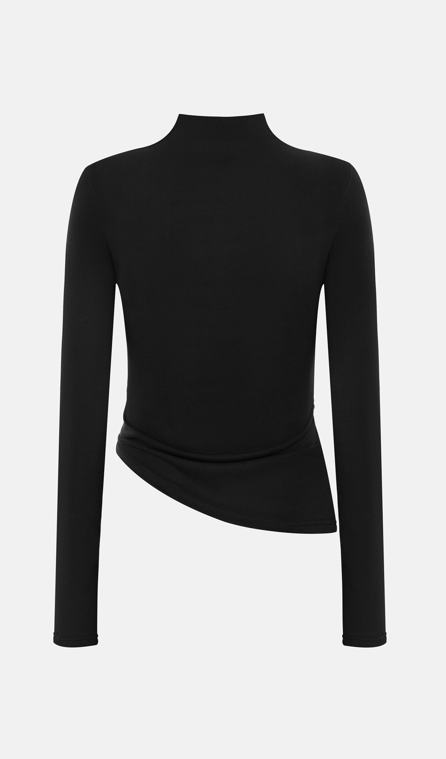 Jersey Long Sleeve Top In Black