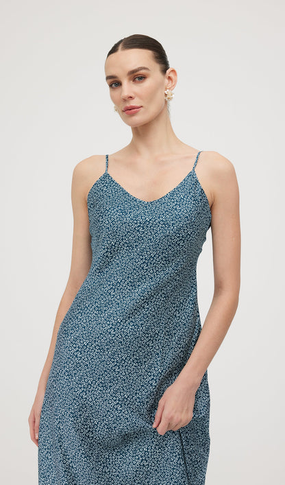 Polka Dot Print Midi Dress