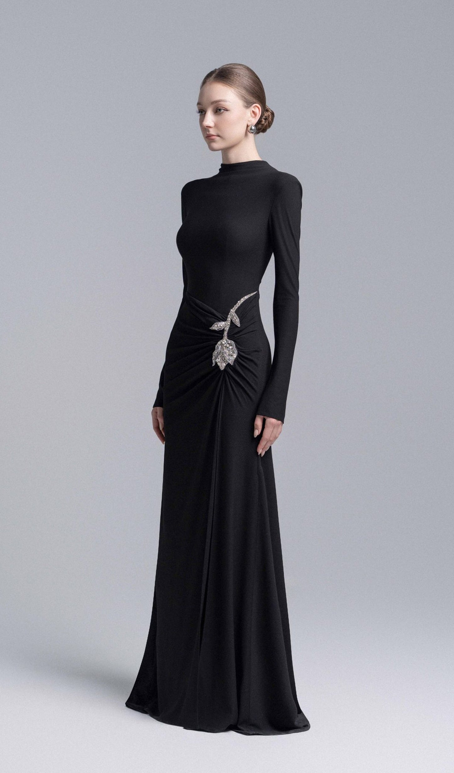 Bodice Mermaid Maxi Dress In Black