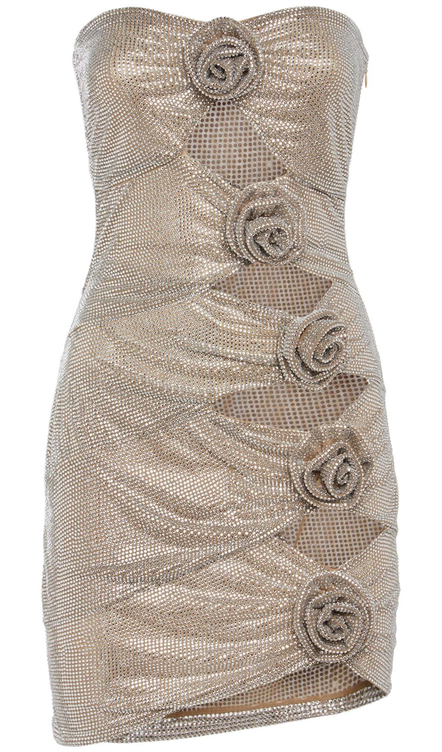 Crystal-Embellished Mini Dress
