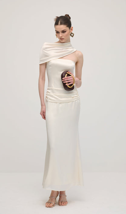 Satin Bodycon Maxi Dress