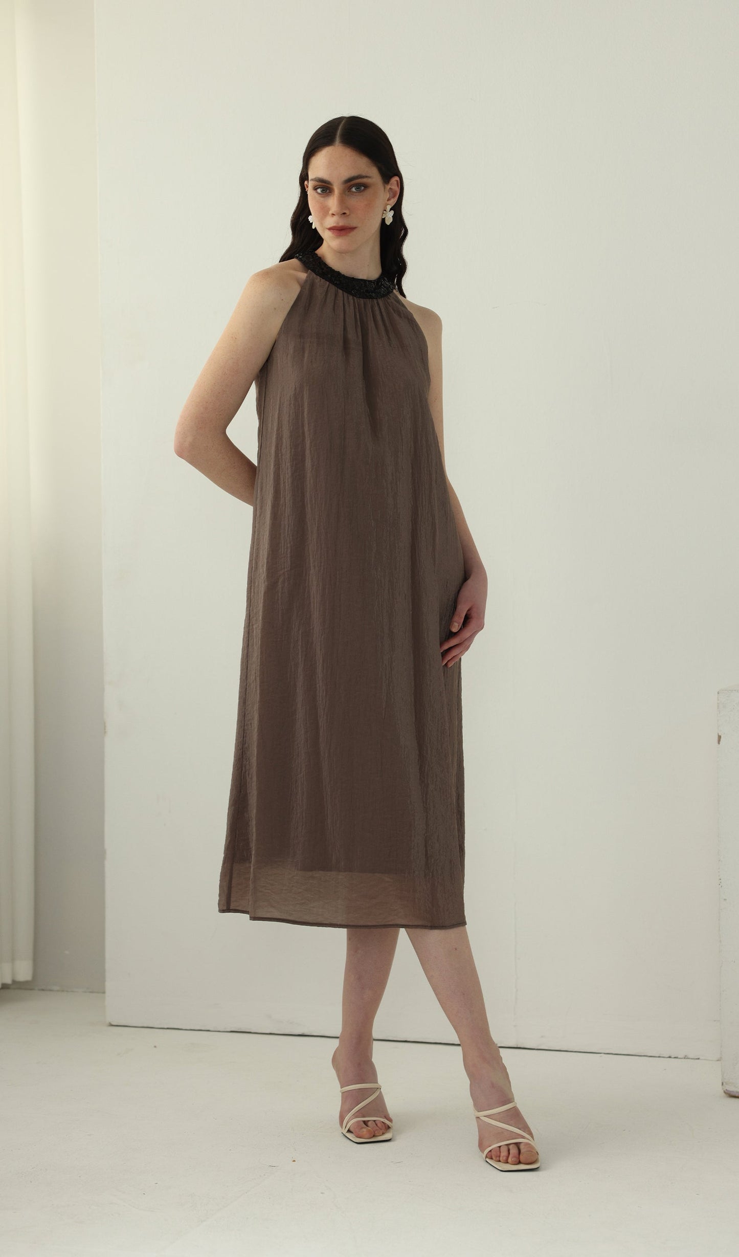 Halter Neck Relaxed Fit Maxi Dress