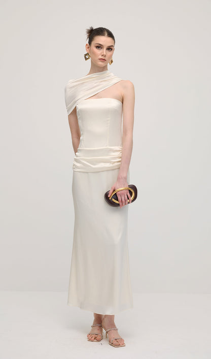 Satin Bodycon Maxi Dress